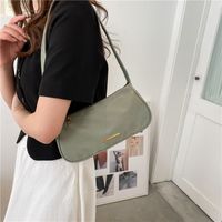 Streetwear Solid Color Zipper Underarm Bag main image 5