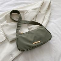 Streetwear Solid Color Zipper Underarm Bag sku image 2