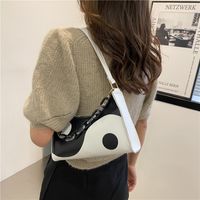 Fashion Color Block Zipper Underarm Bag main image 5