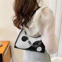 Fashion Color Block Zipper Underarm Bag main image 3