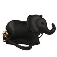 Women's Small Pu Leather Elephant Streetwear Elephant-shaped Zipper Crossbody Bag main image 5