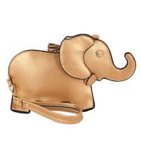 Women's Small Pu Leather Elephant Streetwear Elephant-shaped Zipper Crossbody Bag sku image 3