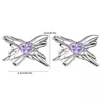 Fashion Butterfly Alloy Plating Ear Studs 1 Pair main image 5