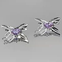 Fashion Butterfly Alloy Plating Ear Studs 1 Pair main image 3