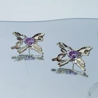 Fashion Butterfly Alloy Plating Ear Studs 1 Pair main image 2