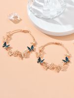 Fashion Butterfly Gold Plated Rhinestone Earrings main image 1