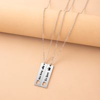 Queen Letter Crown Stainless Steel Pendant Necklace Stainless Steel Necklaces main image 1