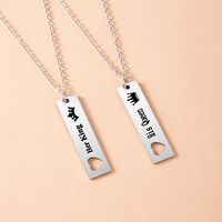 Queen Letter Crown Stainless Steel Pendant Necklace Stainless Steel Necklaces main image 2