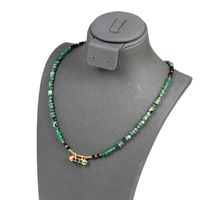 Ferien Geometrisch Gemischte Materialien Messing Halskette Spleißen Künstlicher Kristall Kupfer Halsketten main image 7