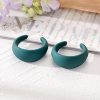 1 Pair Simple Style C Shape Solid Color Resin Ear Studs sku image 6