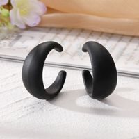 1 Pair Simple Style C Shape Solid Color Resin Ear Studs sku image 9