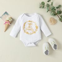 Mode Brief Blume Baumwolle Drucken Hosen-sets Baby Kleidung main image 7
