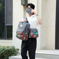 Fashion Printing Square Zipper Functional Backpack main image 1