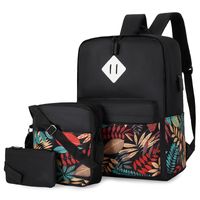 Fashion Printing Square Zipper Functional Backpack main image 2