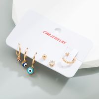 Fashion Geometric Copper Earrings Plating Artificial Gemstones Copper Earrings 1 Set main image 5