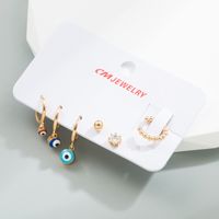 Fashion Geometric Copper Earrings Plating Artificial Gemstones Copper Earrings 1 Set sku image 1