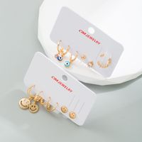 Mode Geometrisch Kupfer Ohrringe Überzug Künstliche Edelsteine Kupfer Ohrringe 1 Satz main image 1