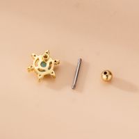 Fashion Geometric Water Droplets Metal Inlaid Zircon Ear Studs 1 Piece main image 3