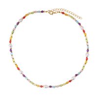 Rétro Multicolore Le Cuivre Collier Perle Cuivre Colliers sku image 1