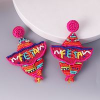 Fashion Fish Resin Beaded Rhinestones Drop Earrings main image 6