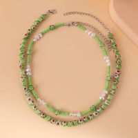 Simple Style Flower Resin Beaded Necklace main image 1
