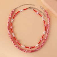 Simple Style Flower Resin Beaded Necklace main image 3