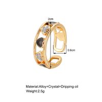 Fashion Heart Shape Alloy Inlay Rhinestones Women's Open Ring main image 3
