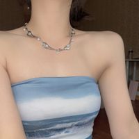 Fashion Heart Shape Alloy Plating Artificial Pearls Opal Necklace main image 5