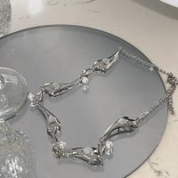 Mode Forme De Cœur Alliage Placage Perles Artificielles Opale Collier sku image 1