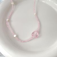 Vacation Heart Shape Beaded Arylic Transparent Necklace sku image 3