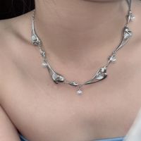 Mode Forme De Cœur Alliage Placage Perles Artificielles Opale Collier main image 1