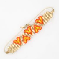 Simple Style Heart Shape Glass Beaded Bracelets sku image 1