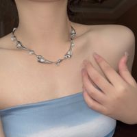 Mode Forme De Cœur Alliage Placage Perles Artificielles Opale Collier main image 3