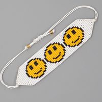 Simple Style Smiley Face Glass Beaded Bracelets sku image 1