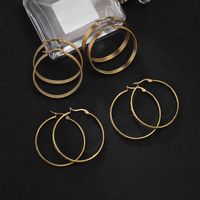 Fashion Geometric Stainless Steel Hoop Earrings Plating Stainless Steel Earrings main image 4