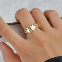 Fashion Geometric Stainless Steel Open Ring Plating Stainless Steel Rings main image 3