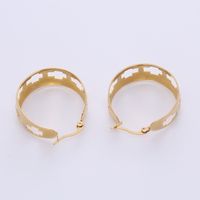 Exaggerated Geometric Stainless Steel Earrings Hollow Out Stainless Steel Earrings main image 5