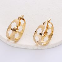 Exaggerated Geometric Stainless Steel Earrings Hollow Out Stainless Steel Earrings main image 3