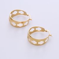 Exaggerated Geometric Stainless Steel Earrings Hollow Out Stainless Steel Earrings main image 4