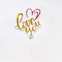 Valentine's Day Heart Shape Bow Knot Arylic Party Cake Decorating Supplies sku image 6