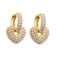 Fashion Star Heart Shape Pineapple Alloy Inlay Artificial Pearls Rhinestones Rings Earrings sku image 9