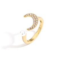 Fashion Star Heart Shape Pineapple Alloy Inlay Artificial Pearls Rhinestones Rings Earrings sku image 3