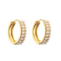 Fashion Star Heart Shape Pineapple Alloy Inlay Artificial Pearls Rhinestones Rings Earrings sku image 5