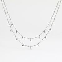Fashion Geometric Stainless Steel Necklace Inlay Zircon Stainless Steel Necklaces sku image 2