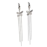 Fashion Tassel Butterfly Stainless Steel Earrings Plating Stainless Steel Earrings sku image 2
