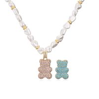 Fashion Animal Imitation Pearl Copper Artificial Gemstones Bracelets Earrings Necklace In Bulk sku image 17