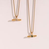 Fashion Geometric Stainless Steel Necklace Inlaid Zircon Stainless Steel Necklaces main image 5