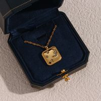 Fashion Square Star Moon Stainless Steel Necklace Inlaid Zircon Stainless Steel Necklaces main image 4