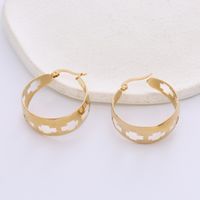 Exaggerated Geometric Stainless Steel Earrings Hollow Out Stainless Steel Earrings main image 2