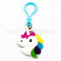 Lindo Unicornio El Plastico Colgante De Bolsa Llavero sku image 2